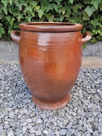 te koop : bruin geglazuurde steinen pot, Enlèvement, Utilisé