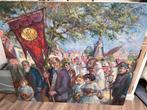 Groot schilderij processie, Ophalen