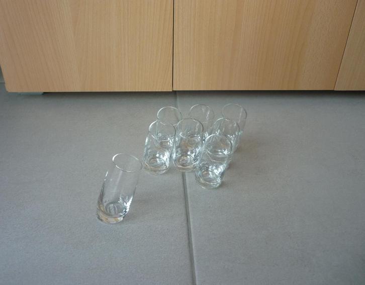 Set van 8 glazen aperoglaasjes van Kraft Philadelphia, Huis en Inrichting, Keuken | Servies, Ophalen of Verzenden