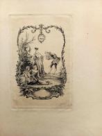 Felix Oudart - Scène Galante - Sur papier Japon 2e etat, Antiquités & Art, Art | Eaux-fortes & Gravures, Enlèvement ou Envoi