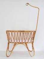 Vintage Rotan kinderwieg / Bamboe babybed met matras, Enfants & Bébés, Berceaux & Lits, Enlèvement, Comme neuf, Lit