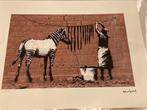 Banksy lithographie “Zebre”limité avec certificat, Antiquités & Art