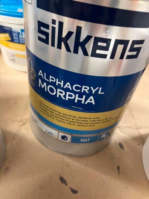 Sikkens Alphacryl Morpha donkergrijze muurverf 5liter, Hobby en Vrije tijd, Schilderen, Nieuw, Acrylverf, Ophalen