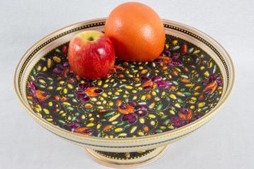 Grote vintage fruitschaal op voet – H. Bequet - Quaregnon beschikbaar voor biedingen