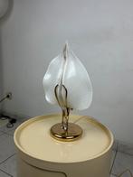 Vintage hollywood regency lamp glazen blad, Moins de 50 cm, Enlèvement ou Envoi, Utilisé, Hollywood glamour