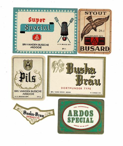 Oude bieretiketten van "VANDENBUSSCHE" 2, Verzamelen, Biermerken, Nieuw, Overige typen, Overige merken, Verzenden