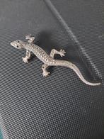 Broche lezard en argent  marcassite, Comme neuf, Argent, Enlèvement ou Envoi, Argent