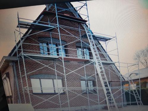 Professionele steiger voor 120 m2 gevel - 10 foto´s, Doe-het-zelf en Bouw, Steigers, Gebruikt, Ophalen