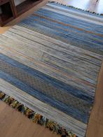 Geweven blauw tapijt, Huis en Inrichting, Stoffering | Tapijten en Vloerkleden, 200 cm of meer, 200 cm of meer, Wit, Gebruikt