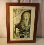 Mooie Antieke Religieuze Prent - Maagd Maria in Lourdes, Antiek en Kunst, Ophalen of Verzenden