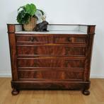 Vintage Frans dressoir commode, ladekast met marmer blad 302, Huis en Inrichting, Ophalen of Verzenden, Gebruikt