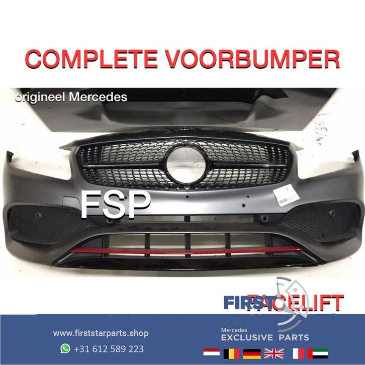 W176 facelift AMG Bumper COMPLEET Mercedes A Klasse Voorbump, Auto-onderdelen, Carrosserie, Bumper, Mercedes-Benz, Voor, Gebruikt