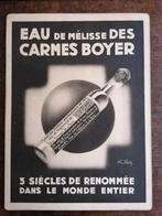 Ancienne publicité cartonnée"Eau de mélisse des Carmes Boyer, Collections, Marques & Objets publicitaires, Enlèvement ou Envoi