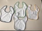 4 bavoirs blancs avec dos en plastique, Enlèvement ou Envoi, Comme neuf, Autres types