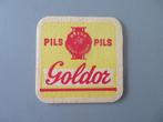 oud bierviltje Pils Goldor Leuven, Verzamelen, Verzenden, Zo goed als nieuw, Viltje(s), Overige merken