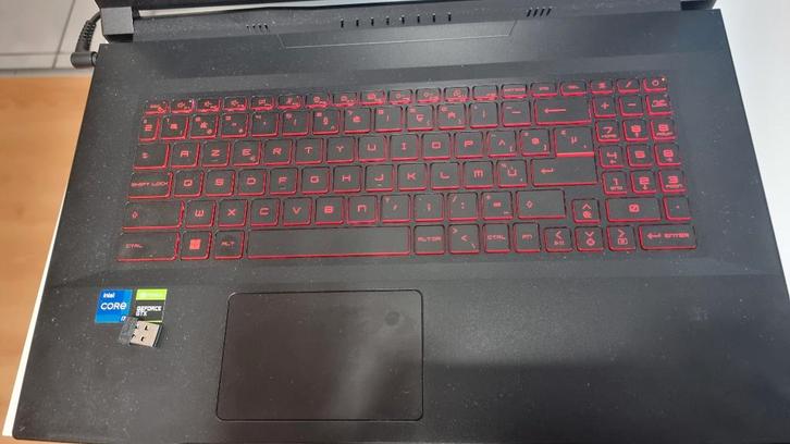 PC portable MSI Katana GF76 11SC-803BE AZERTY + souris, Informatique & Logiciels, Ordinateurs portables Windows, Comme neuf, 17 pouces ou plus