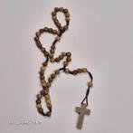 Katholieke rozenkrans met houten kralen en een, Verzenden, Zo goed als nieuw, Sieraad, Christendom | Katholiek