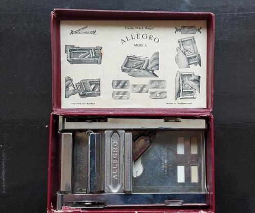 Vintage Razor Blade Sharpener Allegro Model L Switzerland, Antiquités & Art, Antiquités | Outils & Instruments, Enlèvement ou Envoi