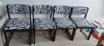 6 houten salon stoelen, Huis en Inrichting, Ophalen, Wit, Zo goed als nieuw, Vier