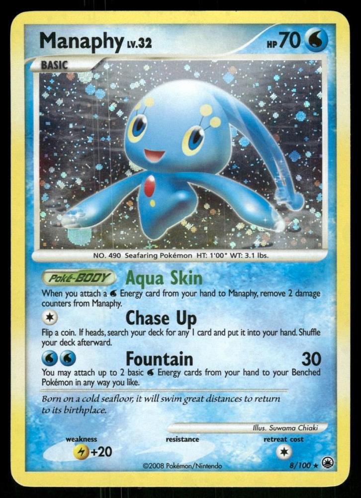 Manaphy 8/100 - Majestic Dawn, Hobby en Vrije tijd, Verzamelkaartspellen | Pokémon, Gebruikt, Verzenden