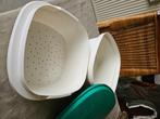 kom met vergiet en deksel, Huis en Inrichting, Keuken | Tupperware, Ophalen, Zo goed als nieuw, Wit, Bak of Kom