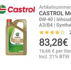 Huile moteur Castrol Edge 0W40 non ouverte, Autos : Divers, Produits d'entretien, Enlèvement ou Envoi