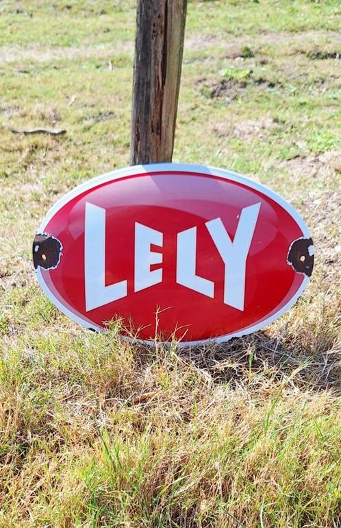 Lely emaille reclamebord🚜, Verzamelen, Merken en Reclamevoorwerpen, Gebruikt, Reclamebord, Ophalen of Verzenden
