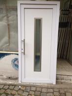 Porte en pvc blanc vitrée/demi vitrée avec poignée, Bricolage & Construction, Vitres, Châssis & Fenêtres, Enlèvement, Neuf