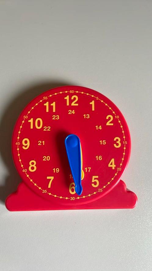 Klok - simultane wijzers - 13 cm diameter, Diversen, Schoolbenodigdheden, Zo goed als nieuw, Ophalen of Verzenden