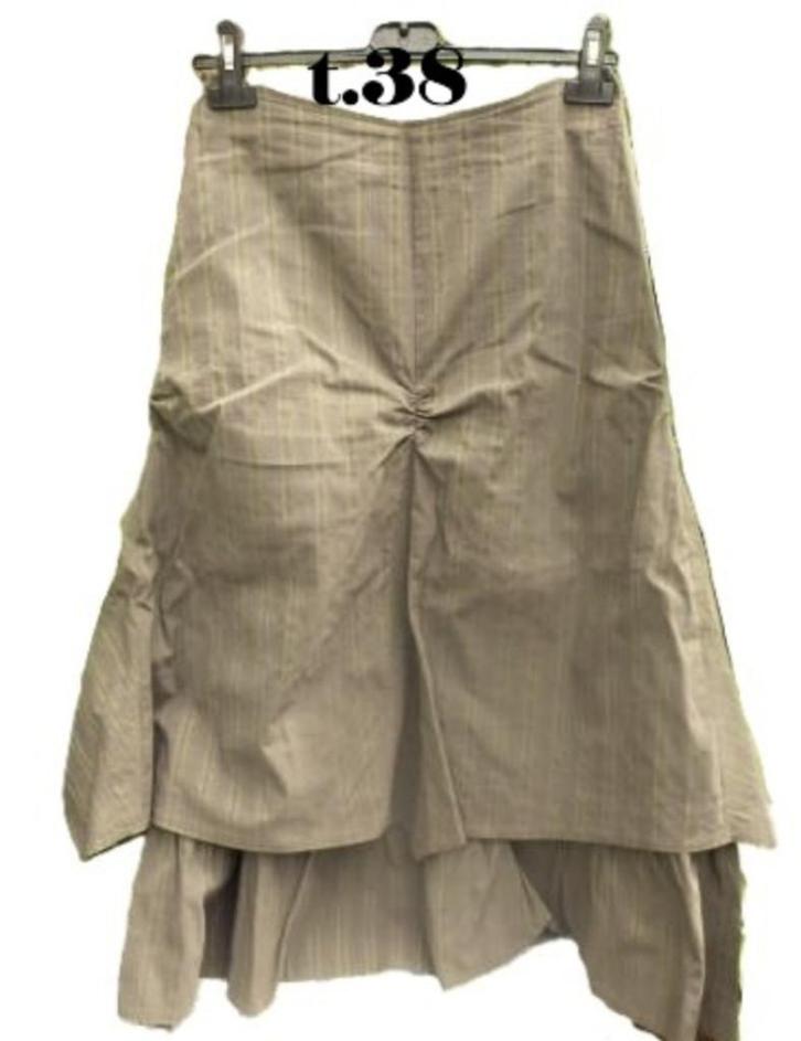 (4) -jupe femme t. 38 verte - ETAM -, Kleding | Dames, Rokken, Zo goed als nieuw, Maat 38/40 (M), Groen, Onder de knie, Ophalen of Verzenden