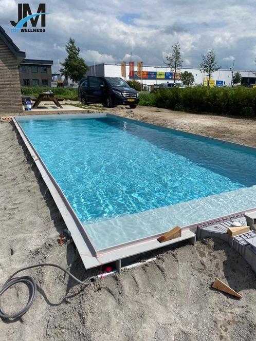 Zwembad HDPE 10 x 3,5 Compleet met oa Rolluiksysteem, Jardin & Terrasse, Accessoires de piscine, Neuf, Filtre, Enlèvement ou Envoi
