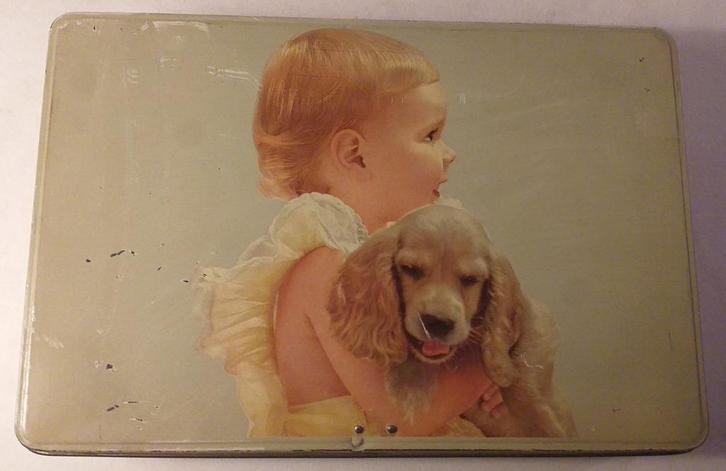 vintage blikken doos - Superchocolat Jacques, Verzamelen, Blikken, Ophalen of Verzenden