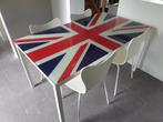 Keukentafel + 4 stoelen, Ophalen, Gebruikt, Glas, Vier personen