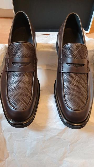 Emporio Armani Leren Loafers/Instappers