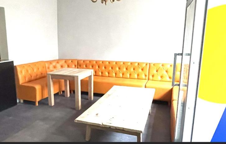Horeca Eetbank/Bistro – Harley Oranje – Complete Zithoek, Zakelijke goederen, Horeca | Meubilair en Inrichting, Meubilair, Gebruikt