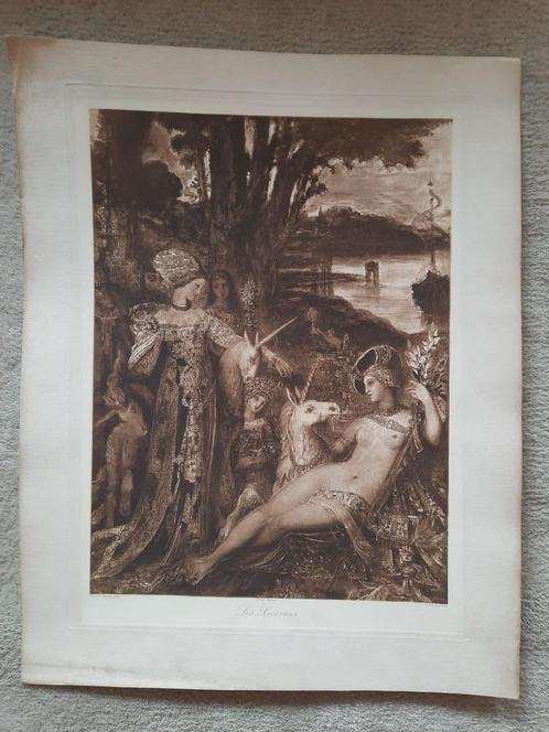 Gustave Moreau 13 gravures, Antiek en Kunst, Kunst | Etsen en Gravures, Ophalen of Verzenden