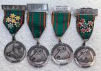 Medailles, LOT 4x Marche Ardense Jagers, Arlon-Vielsam 1970s, Ophalen of Verzenden, Landmacht, Lintje, Medaille of Wings