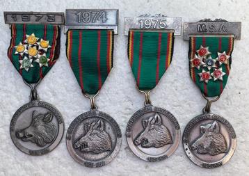 Medailles, LOT 4x Marche Ardense Jagers, Arlon-Vielsam 1970s beschikbaar voor biedingen