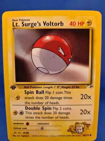 Lt. Surge's Voltorb 84/132 - Gym Heroes (1st edition) beschikbaar voor biedingen