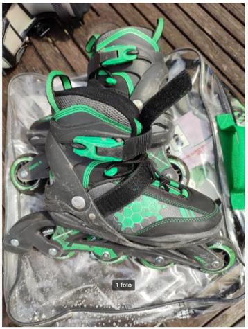 Inline skate / skeeler 32-36, Enlèvement ou Envoi, Réglable, Utilisé