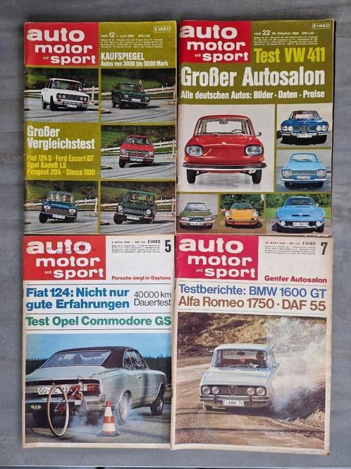 4 Uitgaven van het magazine "Auto, Motor und Sport" 1968/69, Boeken, Auto's | Folders en Tijdschriften, Gelezen, Algemeen, Ophalen of Verzenden