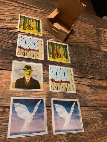 7 glazen onderzetters Margritte - Grimbergen 2005 Paris beschikbaar voor biedingen