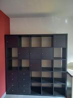 Kallax kast Ikea met 6 deurtjes en 4 keer lades - zwartbruin, Ophalen, Zo goed als nieuw