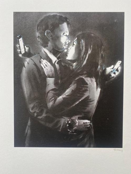 Banksy - Mobile Lovers, Antiek en Kunst, Kunst | Litho's en Zeefdrukken, Ophalen of Verzenden