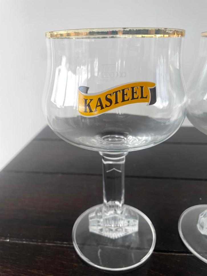 5 Kasteelbier glazen, Verzamelen, Glas en Drinkglazen, Nieuw, Bierglas, Ophalen