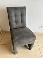 4 donker grijze stoelen, Ophalen, Kunststof, Gebruikt, Vier