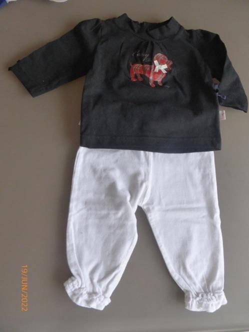 setje (t-shirt+legging) "blue boy" baby - maat 62/3M, Kinderen en Baby's, Babykleding | Maat 62, Gebruikt, Meisje, Setje, Ophalen of Verzenden