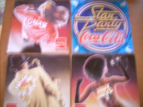 4 stuks mini 33 LP  coca cola uitgebracht in 1980-1983, Collections, Marques & Objets publicitaires, Comme neuf, Autres types