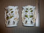 2 vazen  in porselein vieux bruxelles, Enlèvement ou Envoi