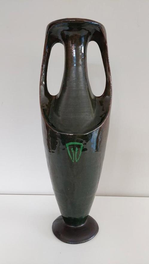 Unieke Art Deco amphora vaas van pottenbakkerij De Kat - 3kg, Antiquités & Art, Antiquités | Vases, Enlèvement ou Envoi